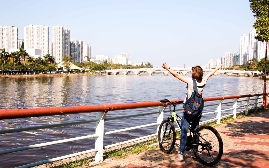 Cycling from Tai Wai to Tai Po